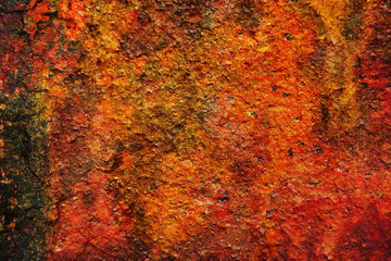 Surface texture with a lot of colors with a strong porous and cracked surface structure. For abstract backgrounds.