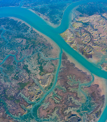 Rio del Escudo, Oyambre Natural Park, San Vicente de la Barquera, Cantabrian Sea, Cantabria, Spain, Europe