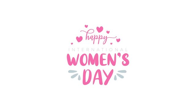 Motion graphic design for celebrating international women's day, march 8th