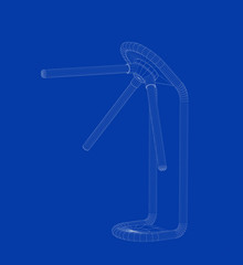 Obraz premium 3D design of turnstile.