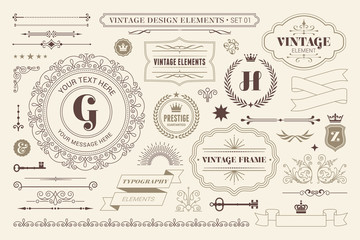 Vintage sign frames. Old decorative frame design, retro ornate label elements and luxurious vintage borders. Premium certificate badge, victorian elegant tag. Isolated vector symbols set