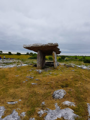 Stone formation in karst area Burren in the west of Ireland 