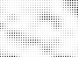 Abstract halftone dotted background. Futuristic grunge pattern, dot, circles.  Vector modern optical pop art texture for posters, sites, business cards, cover, labels mock-up, vintage stickers layout