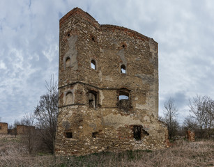 Obraz premium alte burg mit wolken panorama