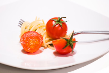 Spaghetti italian with tomato sauce