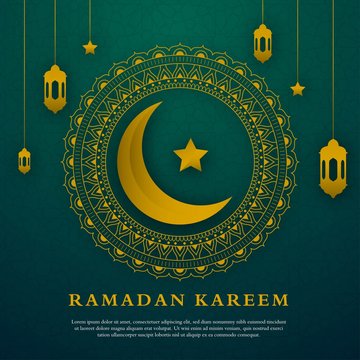 Ramadan Kareem Islamic Background With Arabian Style Design Vector Eps 10, Eid Mubarak, Hari Raya, Eid Fitr, Eid Adha, Hajj, Umrah