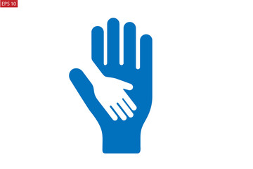 Fototapeta na wymiar Caring hand icon