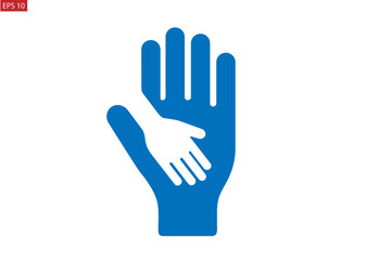 Caring hand icon