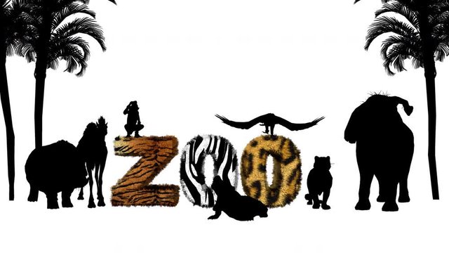 Zoo and animal silhouettes 1