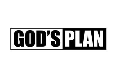 Fototapeta premium Gods plan, Christian faith, typography for print or use as poster, card, flyer or T shirt