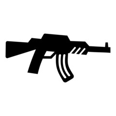 Autometic or Semi-Autometic Firearm concept, Rifle Weapon Vector Icon design