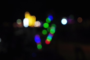 Blurred images and beautiful bokeh of light