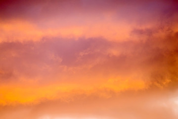 Colorful clouds in the sky at sunset time. Abstract color composition.