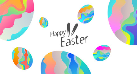An illustration of an Easter theme that can be used in the design of a greeting card or poster.