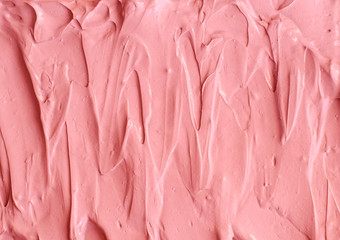 Pale pink cosmetic clay (rhassoul, facial mask, face cream, body wrap, hair shampoo) texture close...