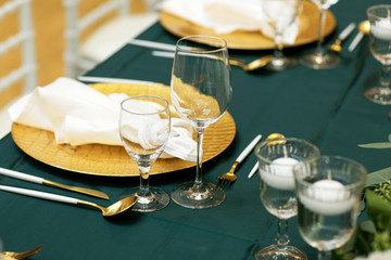 Wedding decoration in the restaurant