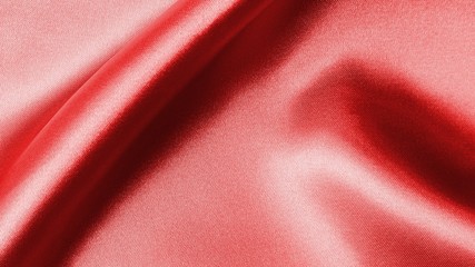 Smooth elegant red fabric silk or satin texture for background.