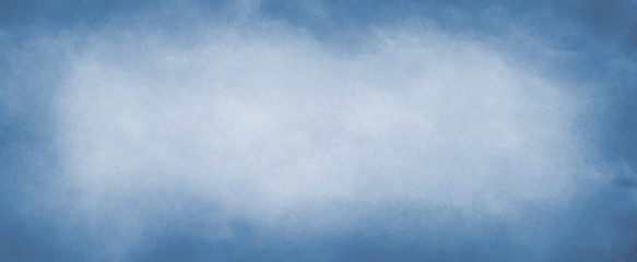 ligtht Blue watercolor background hand-drawn with with soft lightand dark border, vintage elegant background