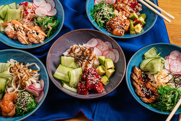 asian set  on the catering table