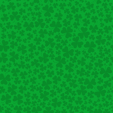 Seamless vector clover background for St. Patrick's Day