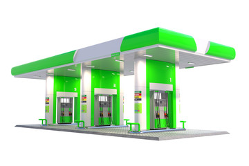 gas station canopy lime green v1