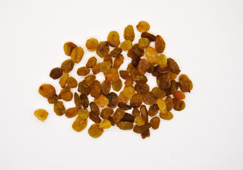 raisins on a white background