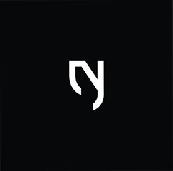 Professional Innovative Initial NY YN logo. Letter NY YN Minimal elegant Monogram. Premium Business Artistic Alphabet symbol and sign - obrazy, fototapety, plakaty