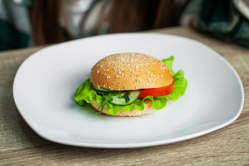 Woman eats harmful food that contributes to excess weight