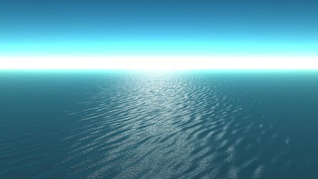 Ocean Waves Loop Daytime 3D Animation Long Shot