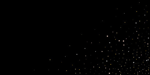 Gold Glitter Stars. Luxury Shiny Confetti.