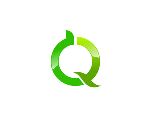 monogram anagram lettermark logo of letter a d q o green environment ecology