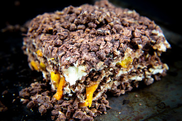 Steamed rice flour with red bean for Korean rice cake