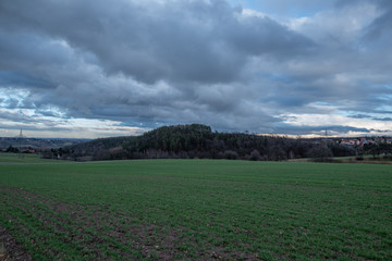 Obraz premium Dorf und Umgebung in Sachsen