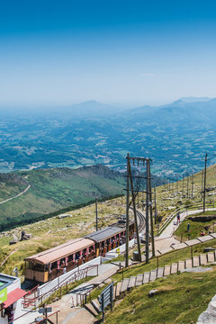 The Rhune cog train in the Pyr&eacute;n&eacute;es-Atlantique