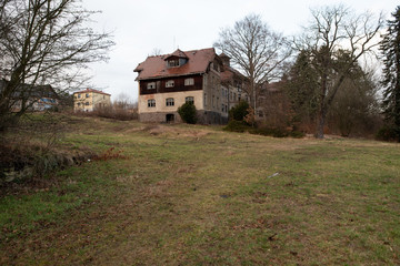 Fototapeta na wymiar Dorf und Umgebung in Sachsen