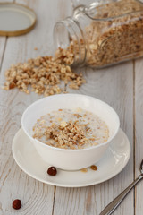 natural fresh food granola for breakfast