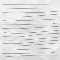 Hand drawn vector page with lines. Lines on white paper background