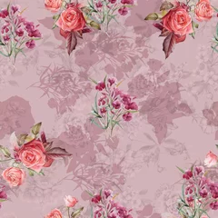 Deurstickers digital print flower pattern designs © harshit
