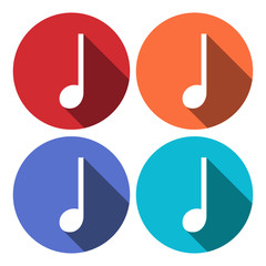 Note,Flat style with long shadows