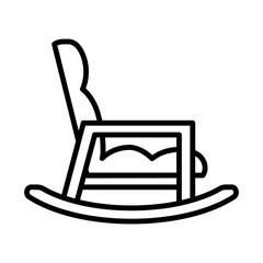 Rock chair icon vector