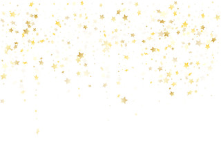 Magic gold sparkle texture vector star background.