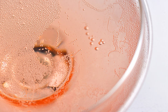 Rose Champagne Glass With Bubbles