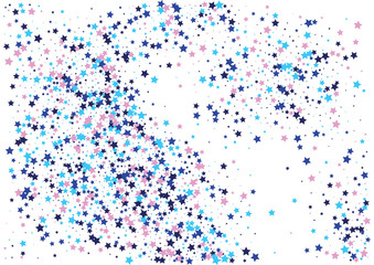 Festive color star confetti background. Abstract frame confetti texture for holiday, postcard, poster, website, carnivals, birthday and children's parties. Cover confetti mock-up. Wedding star layout