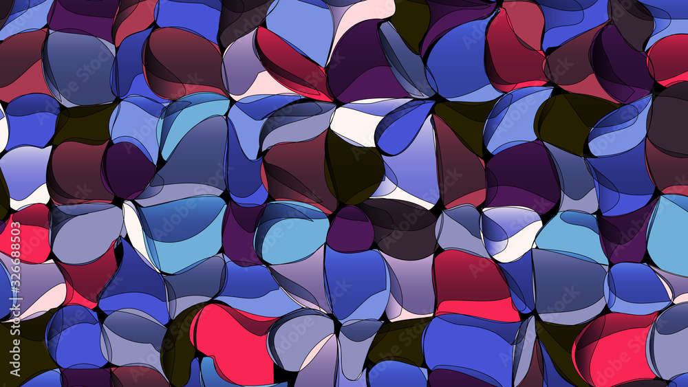 Canvas Prints artistic gradient abstract geometric flowers, multicolor vector background
