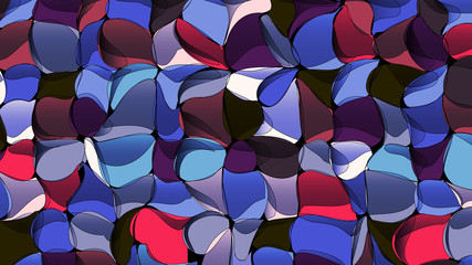 Fototapeta na wymiar Artistic gradient abstract geometric flowers, multicolor vector background