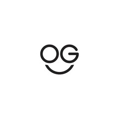 OG Logo Smile Vector and Templates