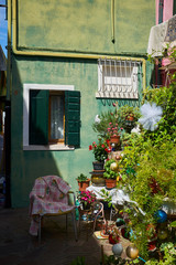 Obraz premium BURANO ISLAND, VENICE, ITALY. Colorful traditional houses in the Burano. Burano Island in the Venetian Lagoon, Northern Italy.