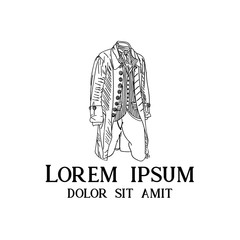 Jacket Illustration for Fashion Design Template