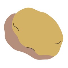 illustration of a potato without outline