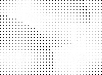 Abstract halftone dotted background. Monochrome grunge pattern with dot and circles.  Vector modern pop art texture for posters, sites, business cards, cover, postcards, labels, stickers layout.